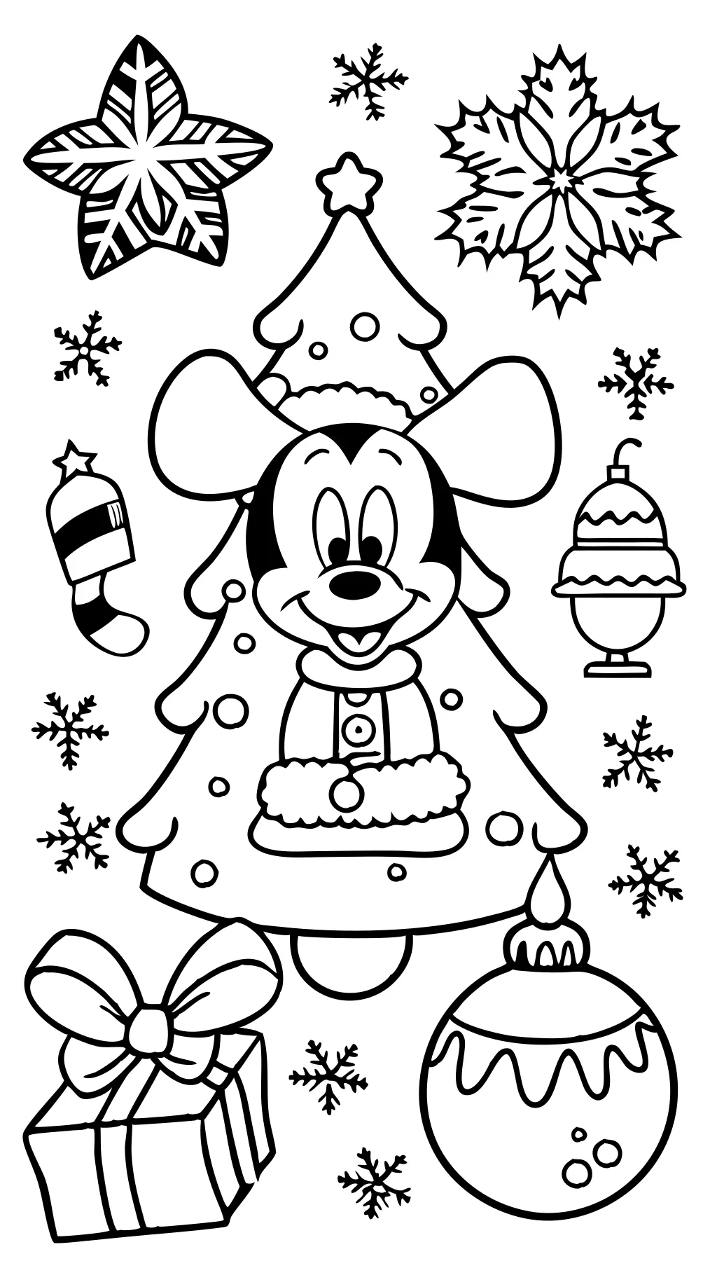 Páginas para colorear de Navidad Disney imprimible